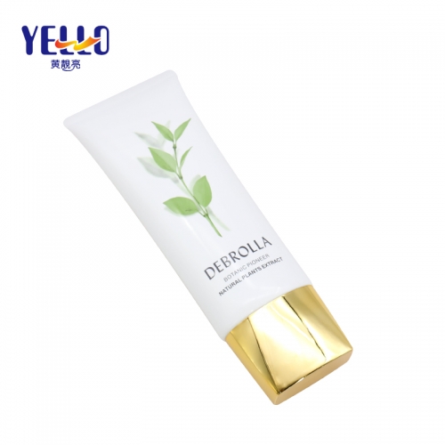 Flat Cosmetic Facial Wash Cream Tubes 250ml With Golden Cap Hand Cream