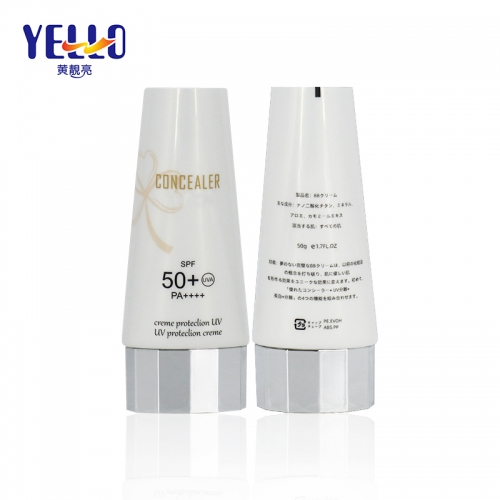 Oval lotion tube packaging
